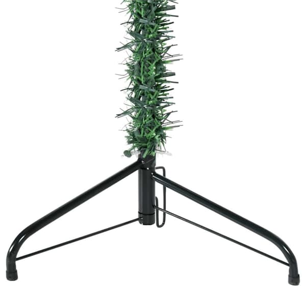 vidaXL Smal halv plastgran med stativ grön 150 cm