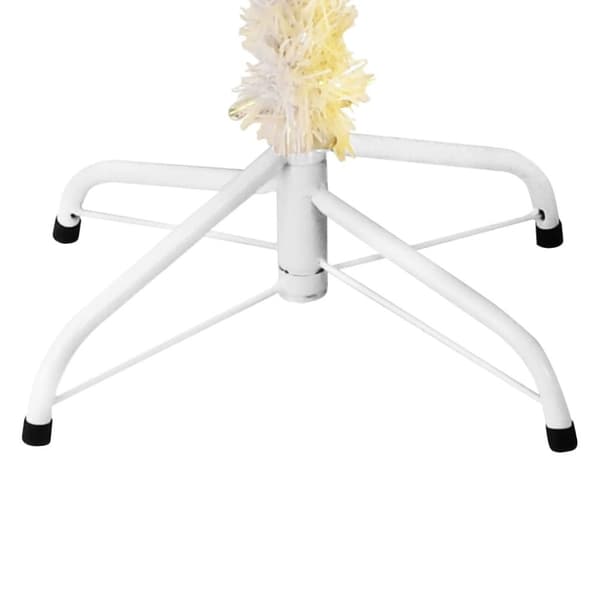vidaXL Plastgran med regnbågsskimrande grenar vit 150 cm PVC