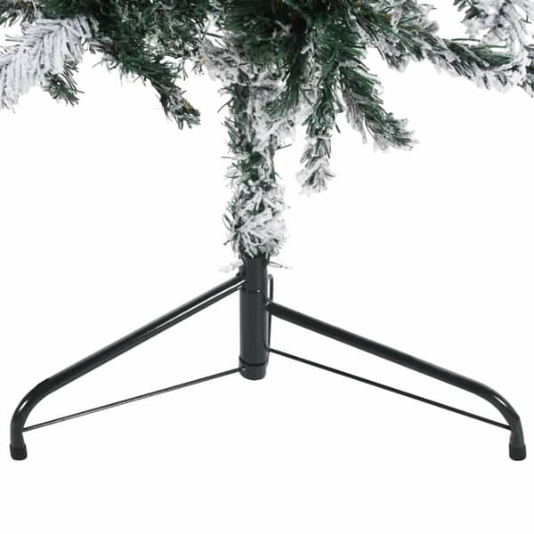vidaXL Smal halv plastgran med snö 240 cm