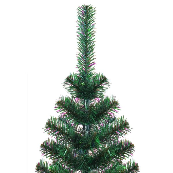 vidaXL Plastgran med regnbågsskimrande grenar grön 240 cm PVC