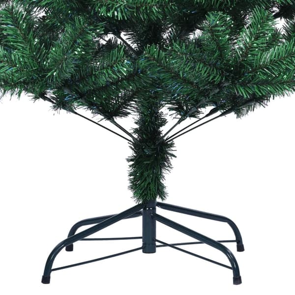 vidaXL Plastgran med regnbågsskimrande grenar grön 240 cm PVC