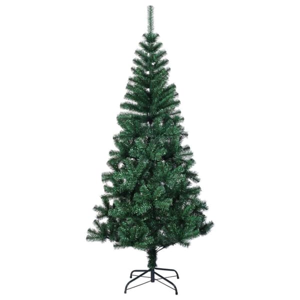 vidaXL Plastgran med regnbågsskimrande grenar grön 240 cm PVC