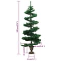 Miniatyrbild 10 av 10: vidaXL Belyst plastgran med kruka grön 120 cm PVC