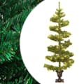 Miniatyrbild 1 av 10: vidaXL Belyst plastgran med kruka grön 120 cm PVC