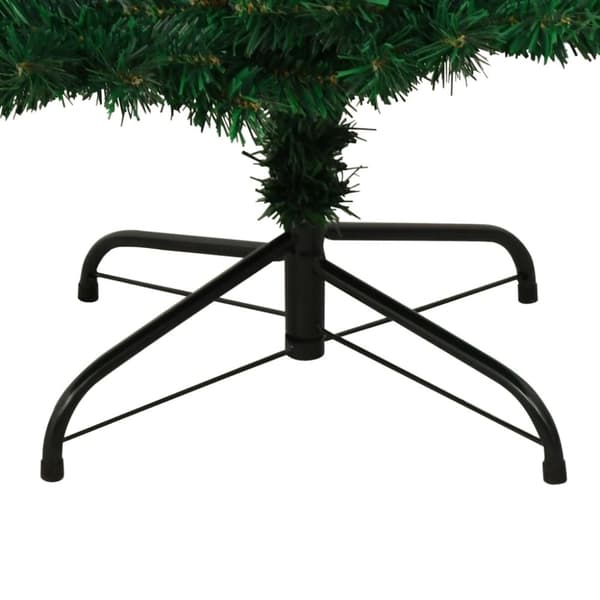 vidaXL Belyst plastgran med fot grön 180 cm PVC