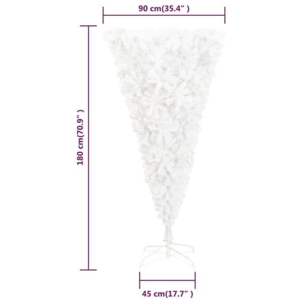 vidaXL Uppochnedvänd plastgran med stativ grön 180 cm