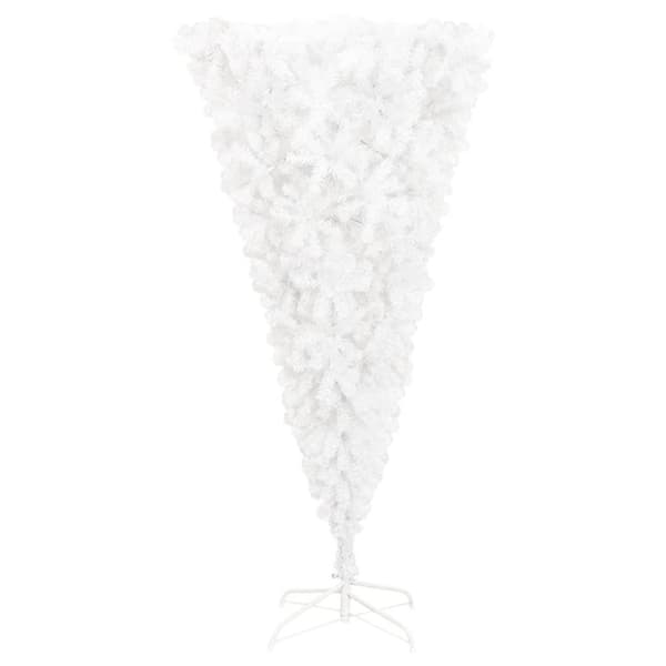 vidaXL Uppochnedvänd plastgran med stativ grön 180 cm
