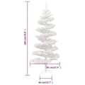 Miniatyrbilde 10 av 10: vidaXL Forhåndsbelyst virvel-juletre med potte hvit 180 cm PVC