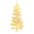 Miniatyrbilde 2 av 10: vidaXL Forhåndsbelyst virvel-juletre med potte hvit 180 cm PVC