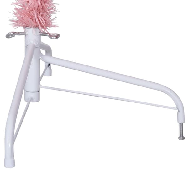 vidaXL Halv plastgran med stativ rosa 210 cm PVC