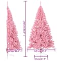 Miniatyrbild 9 av 9: vidaXL Halv plastgran med stativ rosa 210 cm PVC