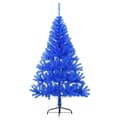 Miniatyrbild 3 av 9: vidaXL Halv plastgran med stativ blå 150 cm PVC