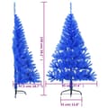 Miniatyrbild 9 av 9: vidaXL Halv plastgran med stativ blå 150 cm PVC