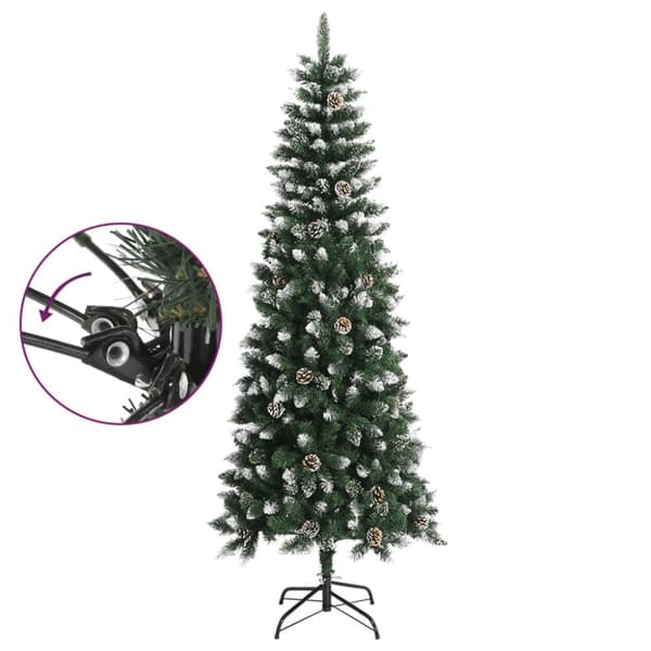 vidaXL Plastgran med fot grön 240 cm PVC