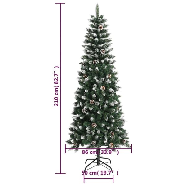 vidaXL Plastgran med fot grön 210 cm PVC