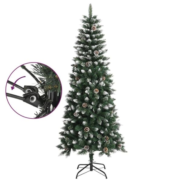 vidaXL Plastgran med fot grön 180 cm PVC
