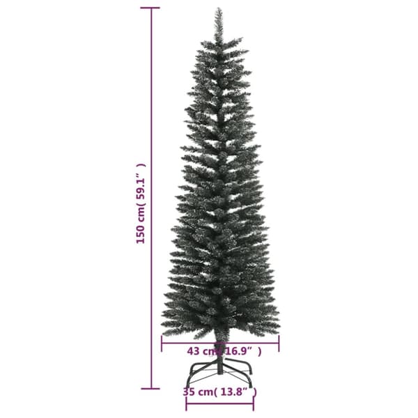 vidaXL Smal plastgran med fot grön 150 cm PVC