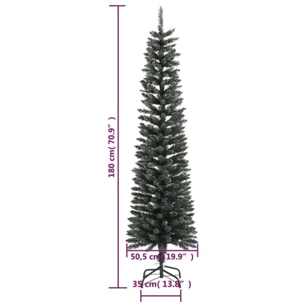 vidaXL Smal plastgran med fot grön 180 cm PVC