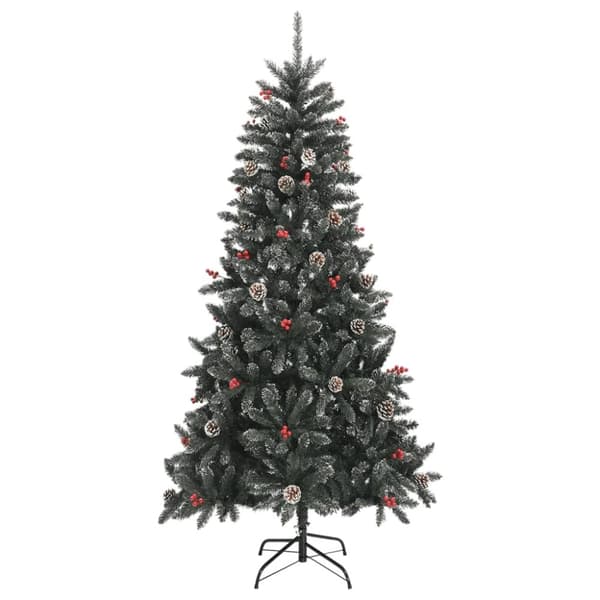 vidaXL Plastgran med fot grön 210 cm PVC