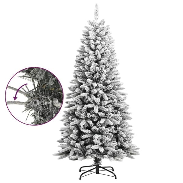 vidaXL Plastgran med snö 120 cm PVC&PE