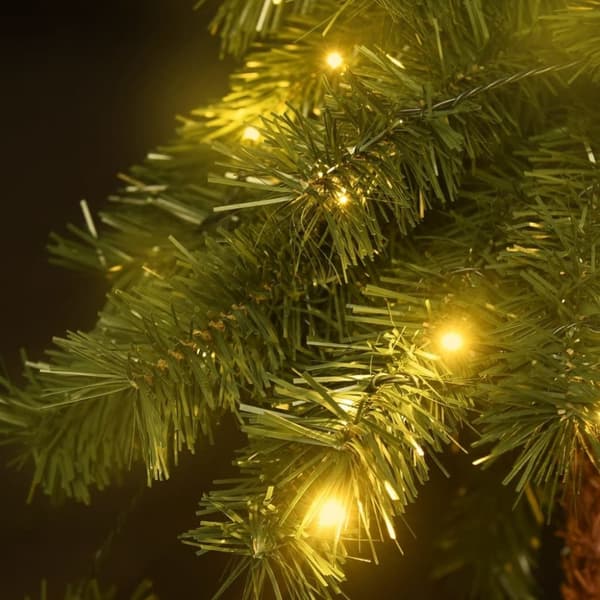 vidaXL Konstpalm dubbel med LEDs 125 cm & 210 cm