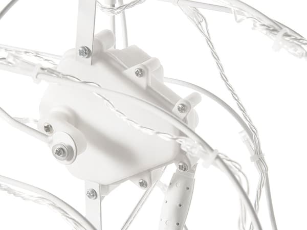 Sett med 3 Dekorasjoner Hvit Animert Metallramme LED Fairy Lights Reinsdyr Familie Innendørs Utendørs Julestatuer