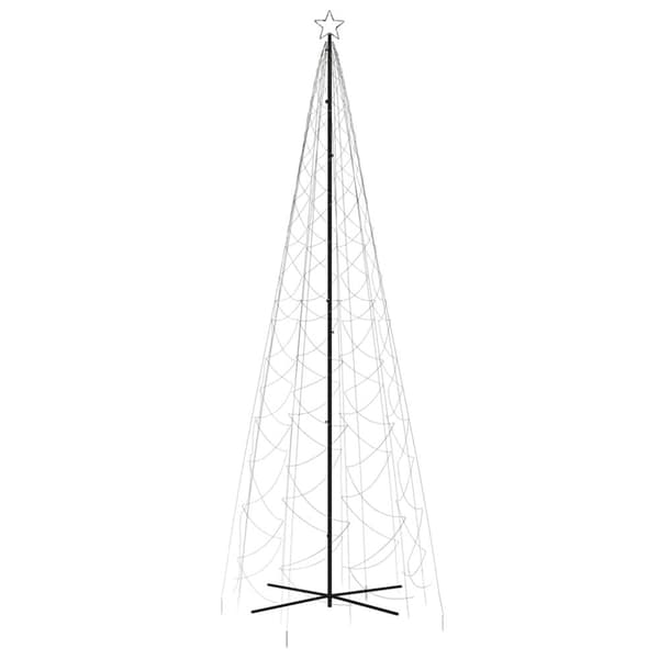 vidaXL kegleformet juletræ 160x500 cm 1400 LED'er varmt hvidt lys