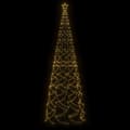 Miniatyrbillede 5 af 11: vidaXL kegleformet juletræ 160x500 cm 1400 LED'er varmt hvidt lys