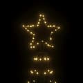 Miniatyrbillede 6 af 11: vidaXL kegleformet juletræ 160x500 cm 1400 LED'er varmt hvidt lys