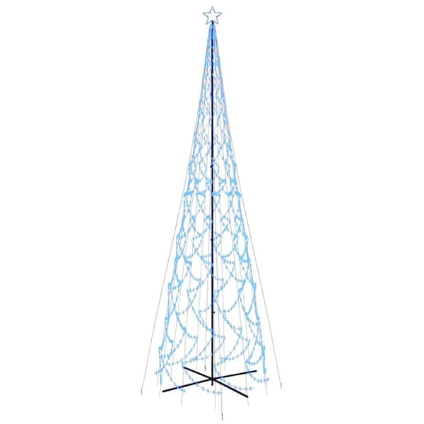 vidaXL Kartio joulukuusi 3000 sinistä LED-valoa 230x800 cm