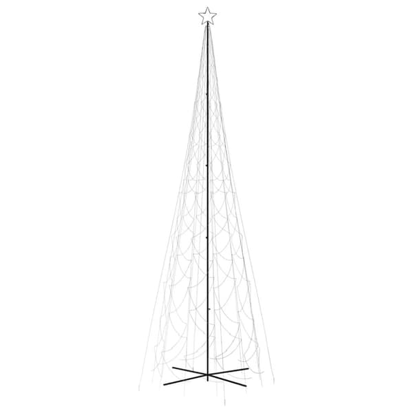 vidaXL Kartio joulukuusi 3000 kylmän valkoista LED-valoa 230x800 cm