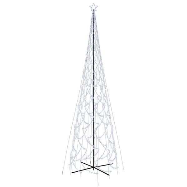vidaXL Kartio joulukuusi 3000 kylmän valkoista LED-valoa 230x800 cm