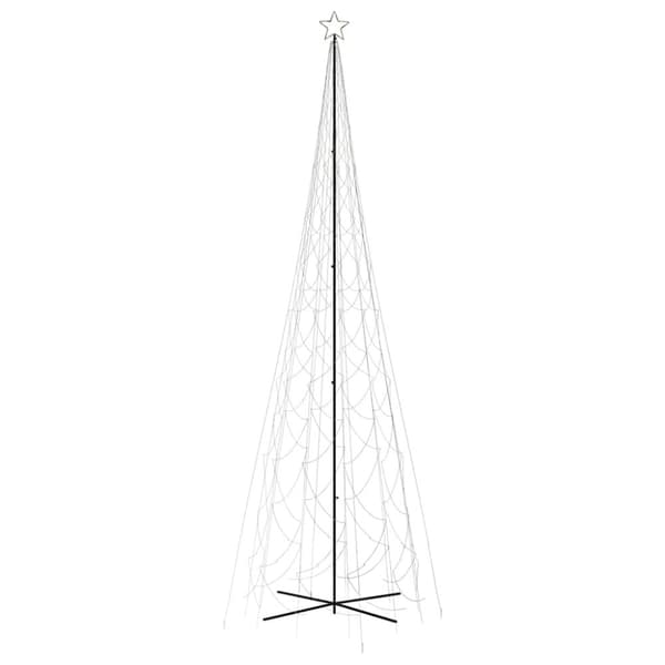 vidaXL Kartio joulukuusi 3000 lämpimän valkoista LED-valoa 230x800 cm
