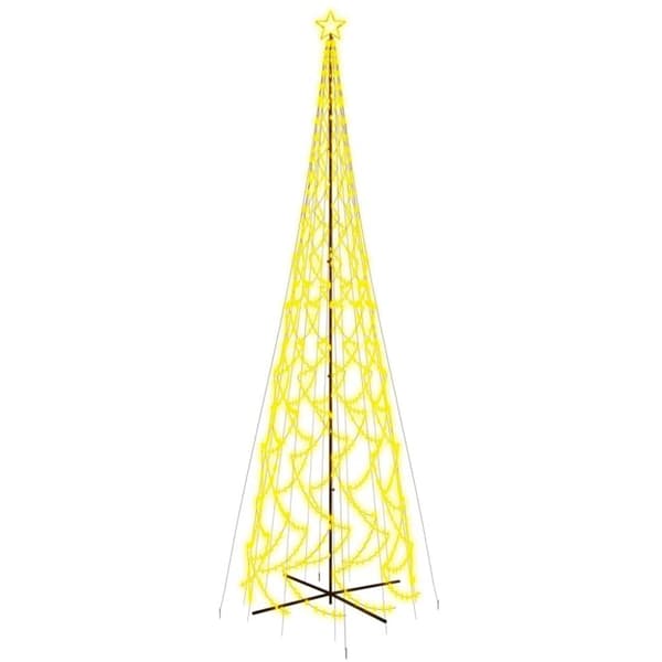 vidaXL Kartio joulukuusi 3000 lämpimän valkoista LED-valoa 230x800 cm
