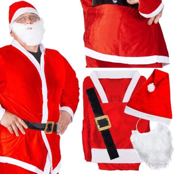 Jultomtekostym - SPRINGOS - 5 st - Mjuk - Röd - Blandad