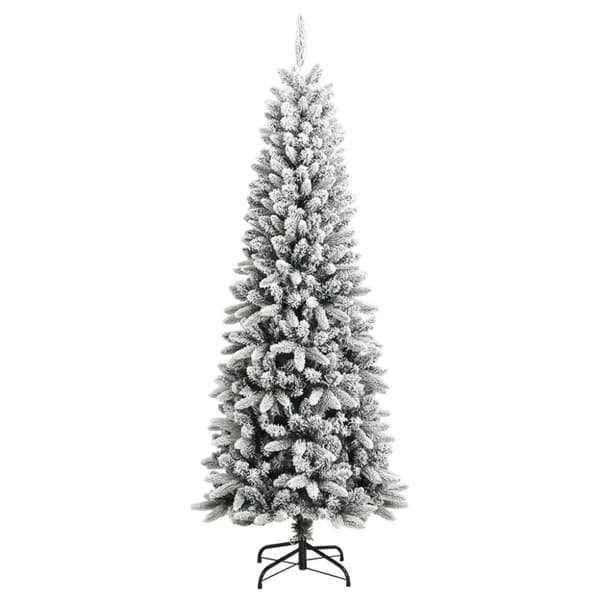 vidaXL Tekojoulukuusi lumihuurteella 240 cm PVC ja PE