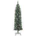 Pikkukuva 2 / 8: vidaXL Ohut tekojoulukuusi jalustalla 210 cm PVC