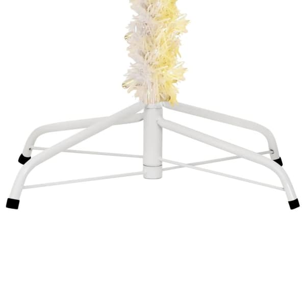 vidaXL Tekojoulukuusi värikkäät oksankärjet 210 cm valkoinen PVC