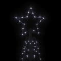 Miniatyrbild 6 av 11: vidaXL Julgranskon kallvit 200 LEDs 70x180 cm