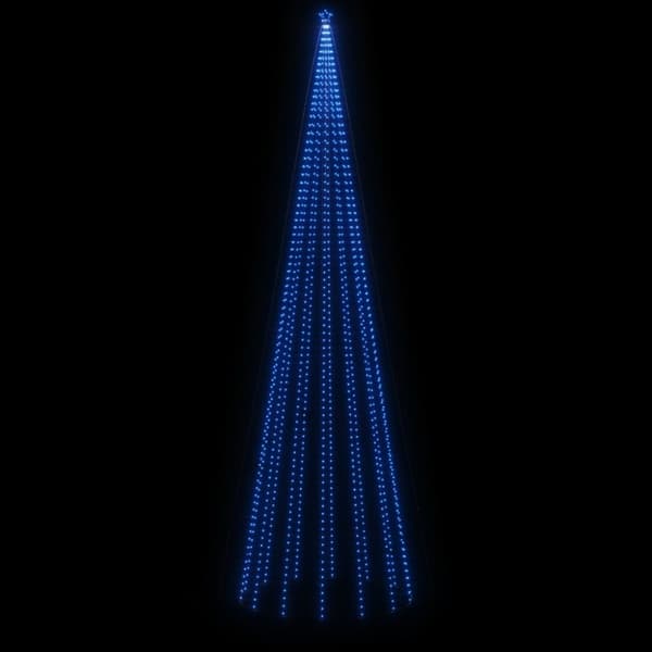 vidaXL kegleformet juletræ 230x800 cm 1134 LED'er blåt lys