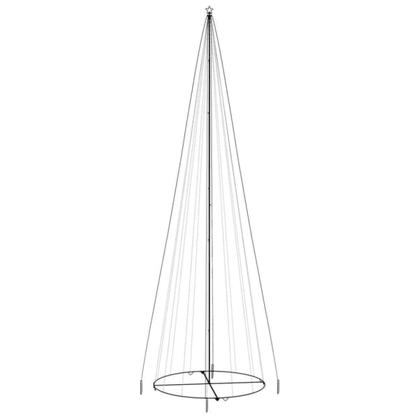 vidaXL Kartio joulukuusi 1134 värikästä LED-valoa 230x800 cm