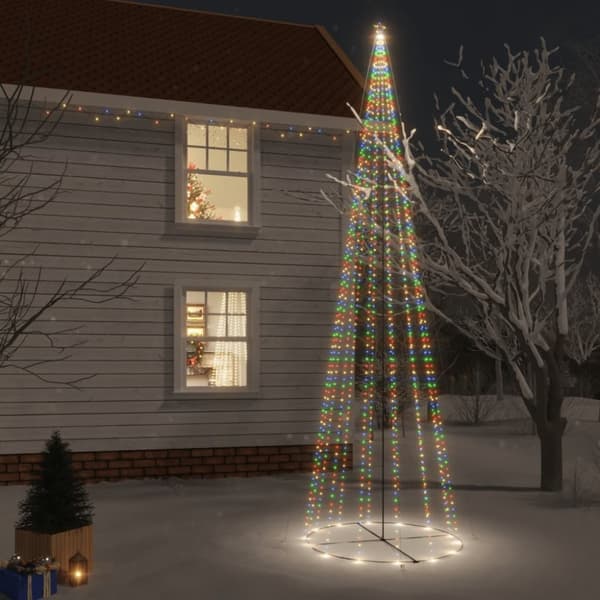vidaXL Kartio joulukuusi 1134 värikästä LED-valoa 230x800 cm