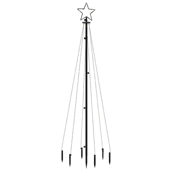 vidaXL juletræ med spyd 108 LED'er 180 cm blåt lys