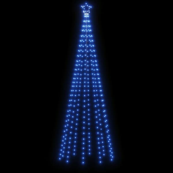 vidaXL Joulukuusi piikillä 310 sinistä LED-valoa 300 cm