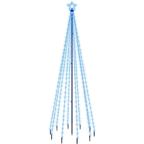 vidaXL Joulukuusi piikillä 310 sinistä LED-valoa 300 cm