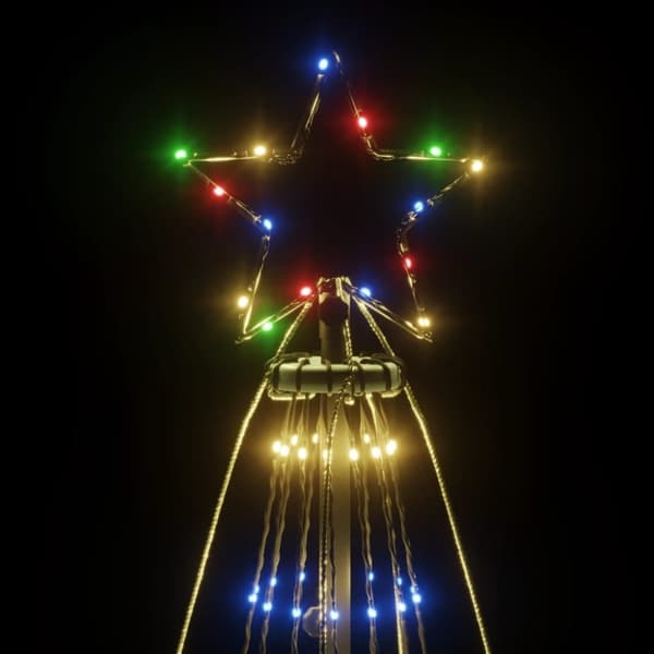 vidaXL juletræ med spyd 1134 LED'er 800 cm farverigt lys