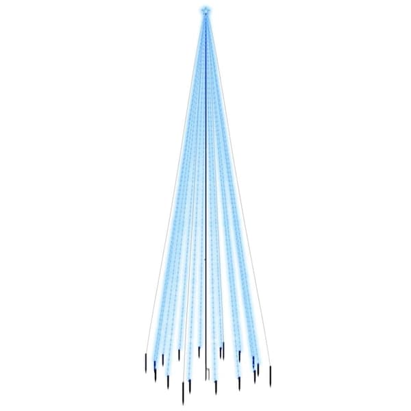 vidaXL juletræ med spyd 1134 LED'er 800 cm blåt lys