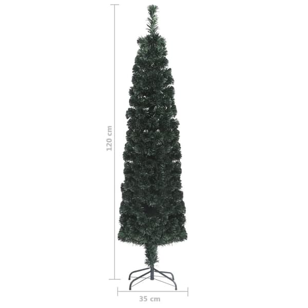 vidaXL Smal plastgran med fot 120 cm fiberoptik