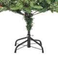 Miniatyrbild 9 av 11: vidaXL Belyst julgran med kottar grön 120 cm PVC&PE