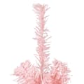 Pikkukuva 6 / 10: vidaXL Kapea puolikas tekojoulukuusi jalustalla pinkki 240 cm